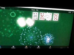Windows 11 Solitaire win animation (Fireworks)