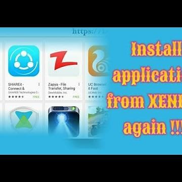 How to install app from XENDER again ??