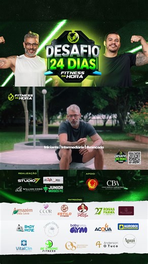 Ac24horas on Instagram: "Comente “link” para fazer parte do grupo exclusivo O Desafio 24 Dias Fitness da Hora não é só para quem já treina. Ele foi desenvolvido para todos os condicionamentos físicos: iniciantes, intermediários e avançados, seja na academia ou em casa. Cada participante passa por anamnese e é direcionado ao grupo ideal. O projeto une treino responsável, equilíbrio muscular, fisioterapia esportiva e alimentação natural, com parceiros como CCOR Reabilitação & Saúde e Armazém Vida 