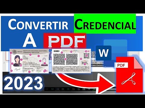 CONVERTIR CREDENCIAL A PDF 2023