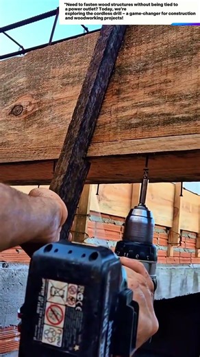 Cordless Drill: Essential Tool for Wood Structure Installation - Educational Short"‎