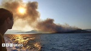 Greece wildfires: Blaze forces evacuations on island of Samos