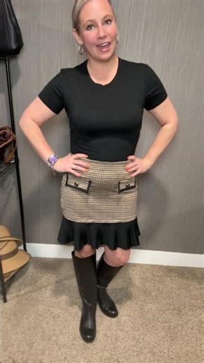 Classic plaid pattern gives timeless, preppy vibes