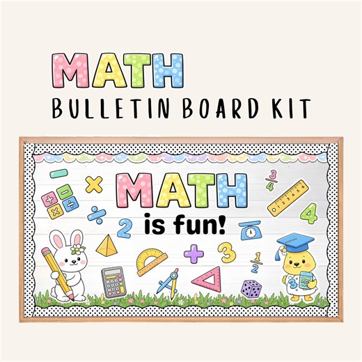 Math Bulletin Board Kit, Printable, Editable Classroom Decor (digital Download) - Etsy
