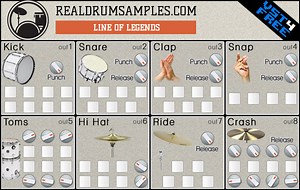 Line of Legends by PLUGINS4FREE - Drum Kits Plugin VST Audio Unit
