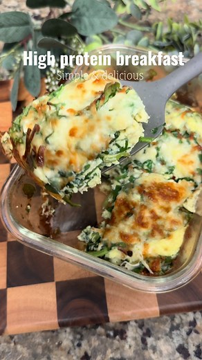 Spinach and Cottage Cheese Egg Bake Recipe