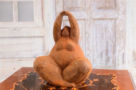 Cast Iron Rubensian Woman Statue: Rustic Home Garden Decor - Etsy