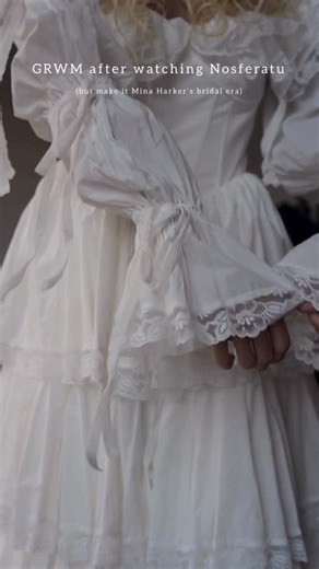 Fanciful Doll Dresses 🎀 on Instagram: "Nosferatu-coded, Mina Harker approved ❤️ A vampire bride for the girls who read the classics and still want to ruin a ballroom 🥀 Items used: Age of Innocence Bridal Gown Maison Rouge Viva Victorianna Corset ❤️ #fancifuldoll #fancifullyeverafter #nosferatu #dracula #minaharker #vampires #gothic #weddingdress #weddinggown"