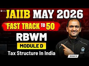 JAIIB RBWM Free Online Classes 2026 | Tax Structure In India MCQ Practice | JAIIB May 2026