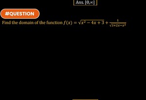 Find the domain of the function:f(x) = \sqrt{x^2 - 4x   3}  ... | Filo