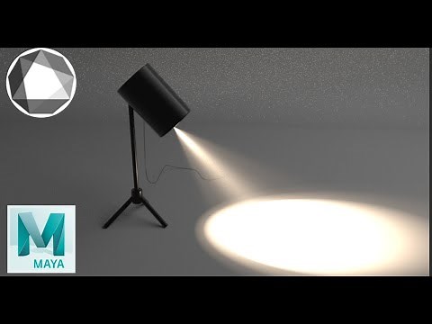 How to model a 3D lamp with light using Autodesk Maya