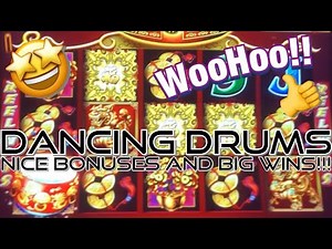 DANCING DRUMS SLOT MACHINE 🎰 NICE BONUSES AND BIG WINS!!! 👍😁🤩