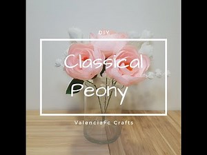 Paper Flower Studio | How To Make Classical Peony From Crepe Paper - Tutorial For Beginners