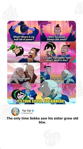 The Only Time Sokka Saw Katara Grow Old 😂 #avatar