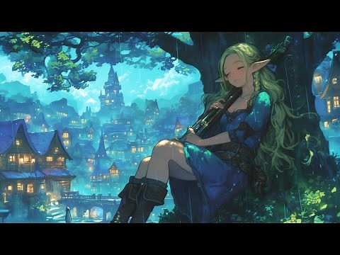 Fantasy Medieval/Tavern Music + Rain Sounds - Relaxing Music for Deep Sleep, Tavern Ambience