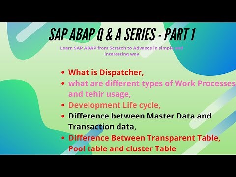 SAP ABAP | INTERVIEW QUESTIONS ANSWER | Part 1 | Difference Between Transparent, Pool and Cluster T
