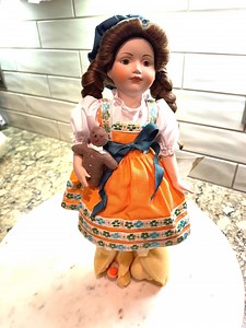 Vintage Franklin Heirloom Gretel Porcelain Doll - Etsy