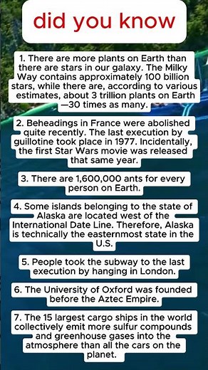 Everyone Should Know These 7 Important Facts #facts #factfury #shorts