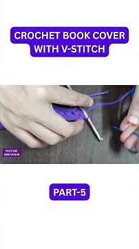 📚 How To Crochet Book Cover With V-Stitch | Beginner Friendly Crochet Book Sleeve Tutorial