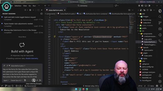 Vibe coding a new Astro site supabase whatever