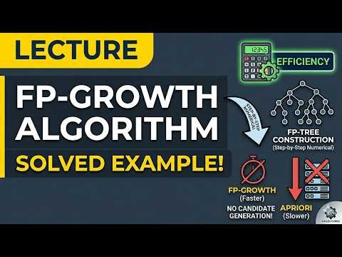 FP Growth Algorithm Solved Example | Step-by-Step FP-Tree Construction
