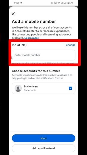 How to Change Mobile Number on Facebook | Facebook me Mobile Number Kaise Add Kare #facebook #number
