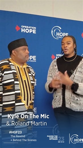 Check out this #HGF23 exclusive interview with Roland Martin Roland Martin and our host @KyleOnTheMic See what all the optimism is about.💡 Catch the #HGF23Rewind. Click the link in our bio! #HOPEGlobalForums #MakingTheCaseForOptimism #RolandMartin #OperationHOPE | Operation HOPE, Inc.