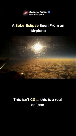 A Solar Eclipse Seen From an Airplane #moon #spaceexploration #planet #spacefacts #spaceshorts