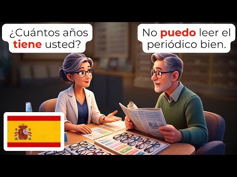 🇪🇸 Vision Care in Real Spanish Conversation | A1-A2 | Learn Spanish for Beginners