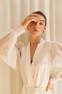 Long Bridal Robe Bride Robe for Wedding Day White Bridal Dressing Robe Floor Length Robe Satin Robe for Bride Long Silk Robe Boudoir Robe - Etsy