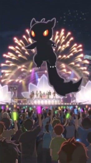 marshadow celebrate with fireworks