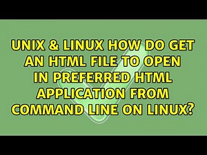 How do get an html file to open in preferred html application from command line on linux?