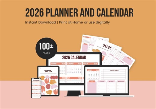 2026 Planner Digital Printable PDF , Weekly Calendar , iPad Planner - Etsy