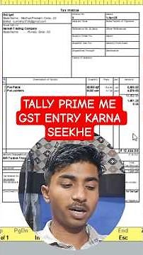🌠 GST ENTRY ON TALLY PRIME #shorts #youtubeshorts