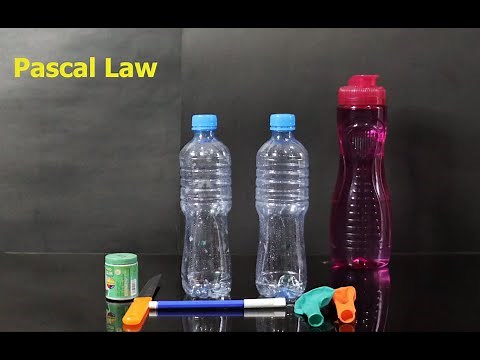 Pascal's law experiment | experiment with water and bottle | water experiment