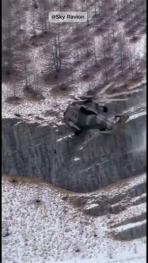 MRH-90 Taipan Flying Low in Snowy Mountains ❄️🚁