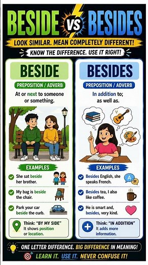 Beside vs Besides | Stop This English Mistake!