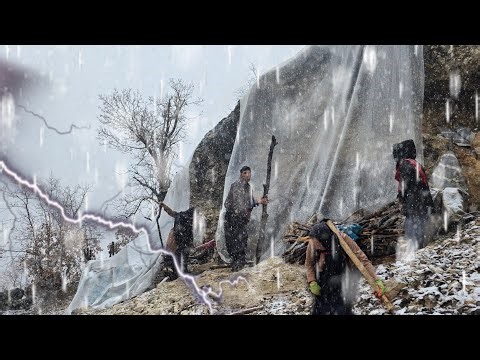 Cave Dweller Life 🪨❄️ | Trapped in a Deadly Snowstorm — Nomads Fight to Survive