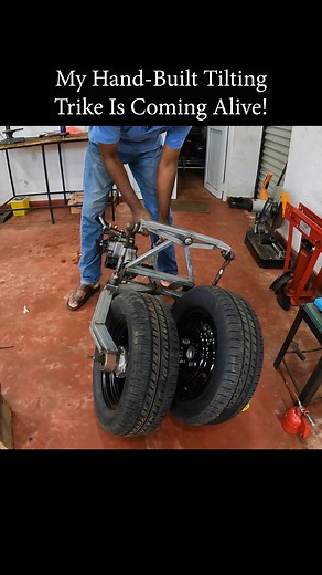 The tilting trike build is slowly taking shape! Here I’m testing the rear tilting mechanism — smooth side-to-side movement and great flexibility. Still a long way to go, but every small step brings this custom machine closer to life. Building it by hand is the real fun! 🔥 #custombuild #handmadebike #tiltingtrike #mechaniclife #builderlife #fabrication #garagebuild #diyproject #custommotorcycle #offroadlife #innovation #creativelife #madetowork #buildnotbought | Adventure Builders
