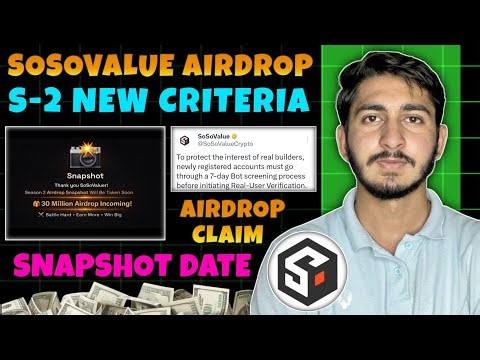 Sosovalue Airdrop season 2 Criteria | Sosovalue Airdrop New Update | Sosovalue Airdrop Claim process