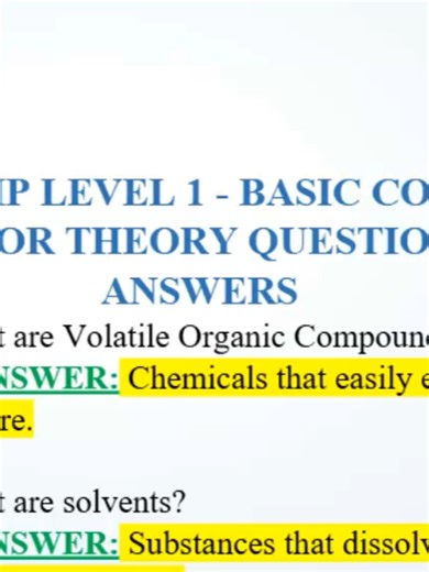 AMPP CIP Level 1 2026 | Basic Coating Inspector Theory Questions and Answers | Pass on Your First Try 🚀📘 Are you preparing for the AMPP CIP Level 1 certification in 2026? This video breaks down the most tested Basic Coating Inspector Theory questions and answers to help you study smarter, not harder 💡📚 If you’re serious about becoming a certified coating inspector and advancing your career in protective coatings, corrosion control, oil and gas, construction, or marine industries, this is the