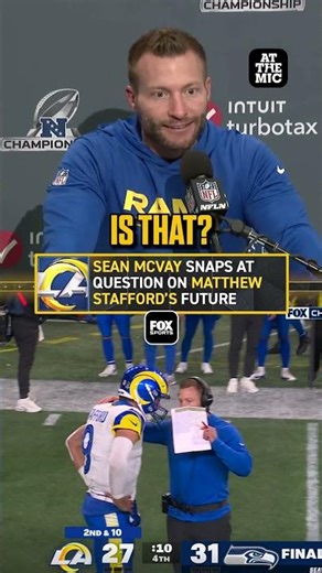 Sean McVay dismisses question about Matthew Stafford’s future 😕 #NFL #Rams #football #NFC