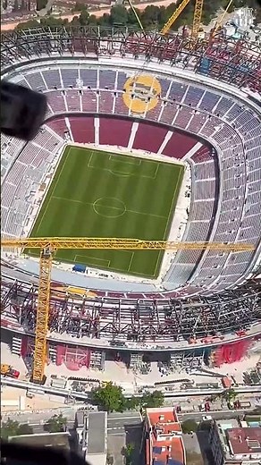 IMPRESIONANTE VISTA del NUEVO SPOTIFY CAMP NOU desde el CIELO de BARCELONA