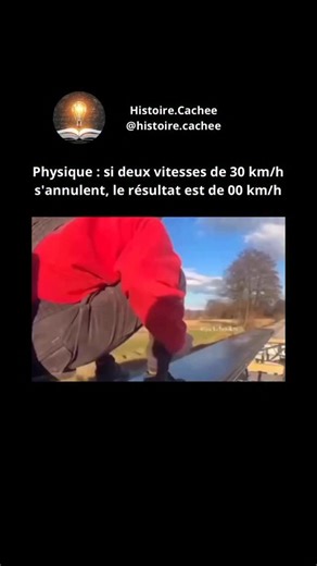 Business | Abondance | Mindset on Instagram: "Saviez-vous que cette scène incroyable est un véritable spectacle des lois de Newton ? Dans ce cas, l’homme est propulsé à environ 30 km/h, exactement à la même vitesse, mais dans la direction opposée au mouvement du véhicule qui l’a lancé. La troisième loi de Newton, qui stipule que pour chaque action, il y a une réaction égale et opposée, explique comment il parvient à atterrir debout. La combinaison de ces vitesses opposées crée un équilibre des f