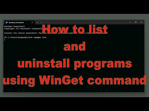 How to list and uninstall programs using WinGet command - Windows 11 commandline