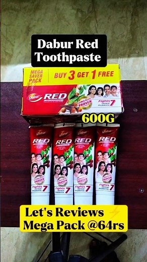 Dabur Red Toothpaste Review 🔥 Mega Pack Worth It? | #shorts