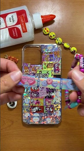 Making a TRENDY DIY Phone Case with Stickers and Charms! ✨🤯
