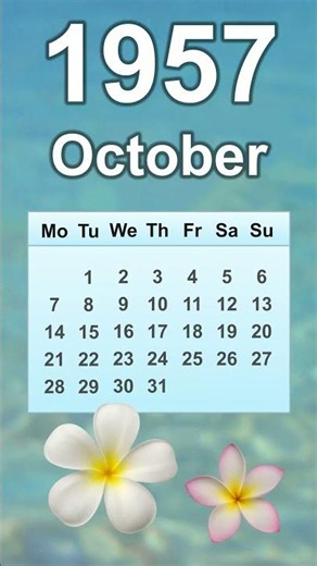 October 1957 Calendar
