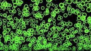 A bubble animation with a black background