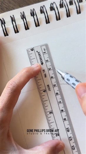 Gene Phillips Brow Art | Here’s a quick demo of measuring and shaping brows on paper before going to skin. Practice makes perfect! 💕 #NanoBrows #BrowMapping... | Instagram
